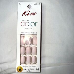 Kiss Salon Color Nails Spunky Pink Short Oval Press On Manicure Set New In Box